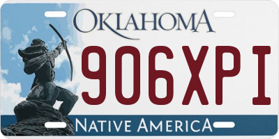 OK license plate 906XPI