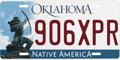 OK license plate 906XPR