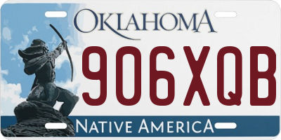 OK license plate 906XQB