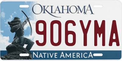 OK license plate 906YMA