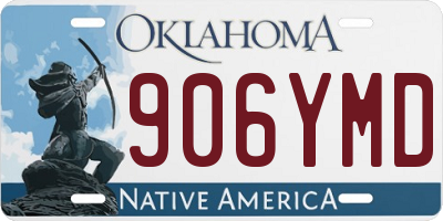 OK license plate 906YMD