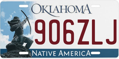 OK license plate 906ZLJ