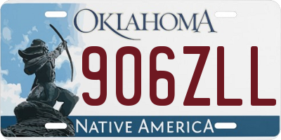 OK license plate 906ZLL