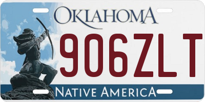 OK license plate 906ZLT