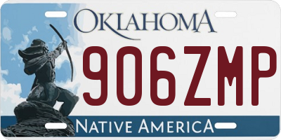 OK license plate 906ZMP