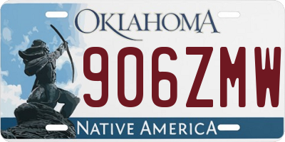 OK license plate 906ZMW