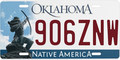 OK license plate 906ZNW