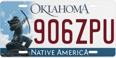 OK license plate 906ZPU