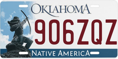 OK license plate 906ZQZ