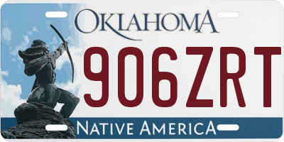 OK license plate 906ZRT