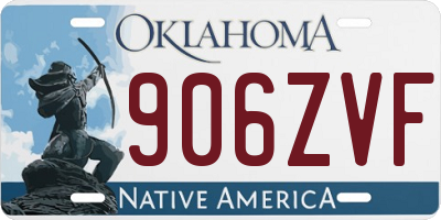 OK license plate 906ZVF