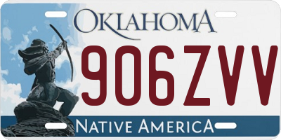 OK license plate 906ZVV