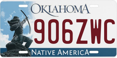 OK license plate 906ZWC