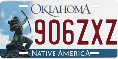 OK license plate 906ZXZ