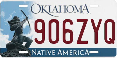 OK license plate 906ZYQ