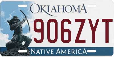 OK license plate 906ZYT