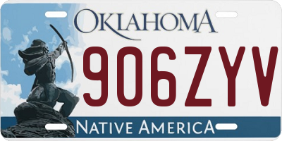 OK license plate 906ZYV