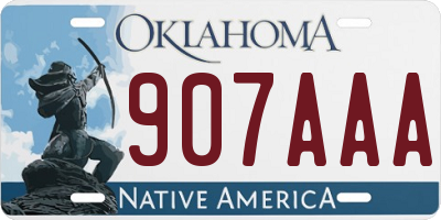 OK license plate 907AAA