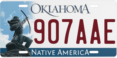 OK license plate 907AAE