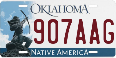 OK license plate 907AAG