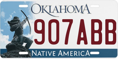 OK license plate 907ABB
