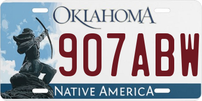 OK license plate 907ABW