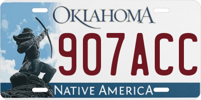 OK license plate 907ACC