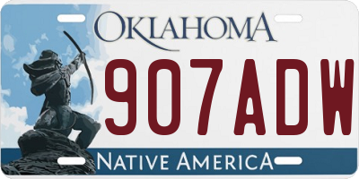 OK license plate 907ADW