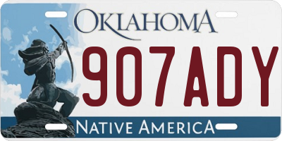 OK license plate 907ADY