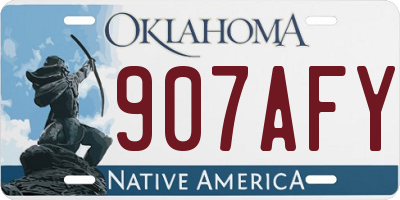OK license plate 907AFY