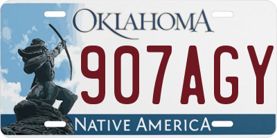 OK license plate 907AGY