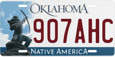 OK license plate 907AHC