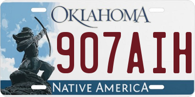 OK license plate 907AIH