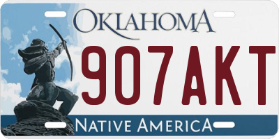 OK license plate 907AKT
