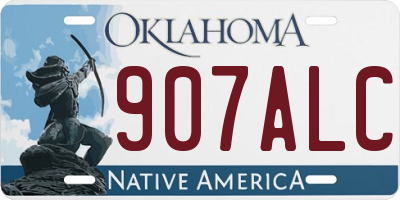 OK license plate 907ALC