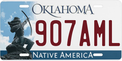 OK license plate 907AML