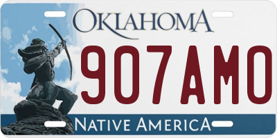 OK license plate 907AMO