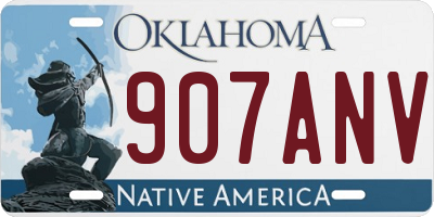 OK license plate 907ANV