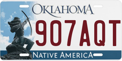 OK license plate 907AQT