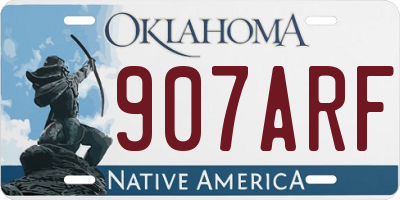 OK license plate 907ARF