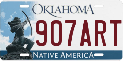 OK license plate 907ART