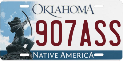 OK license plate 907ASS