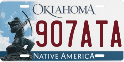 OK license plate 907ATA