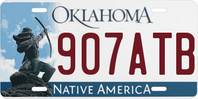 OK license plate 907ATB