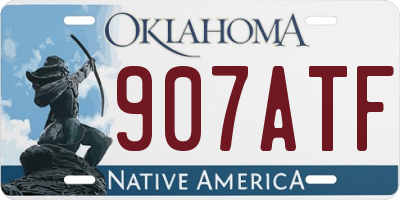 OK license plate 907ATF