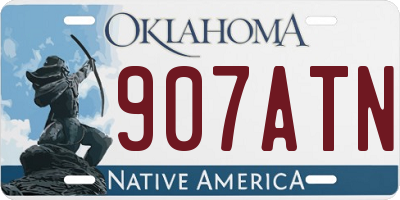 OK license plate 907ATN