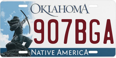 OK license plate 907BGA