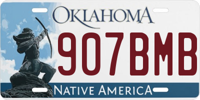 OK license plate 907BMB