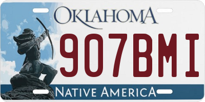 OK license plate 907BMI