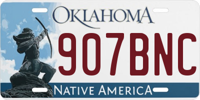 OK license plate 907BNC